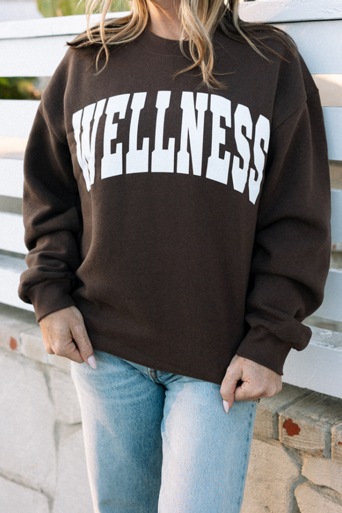 Wellness Varsity Unisex Crew Neck Sweatshirt | Lucky Owl