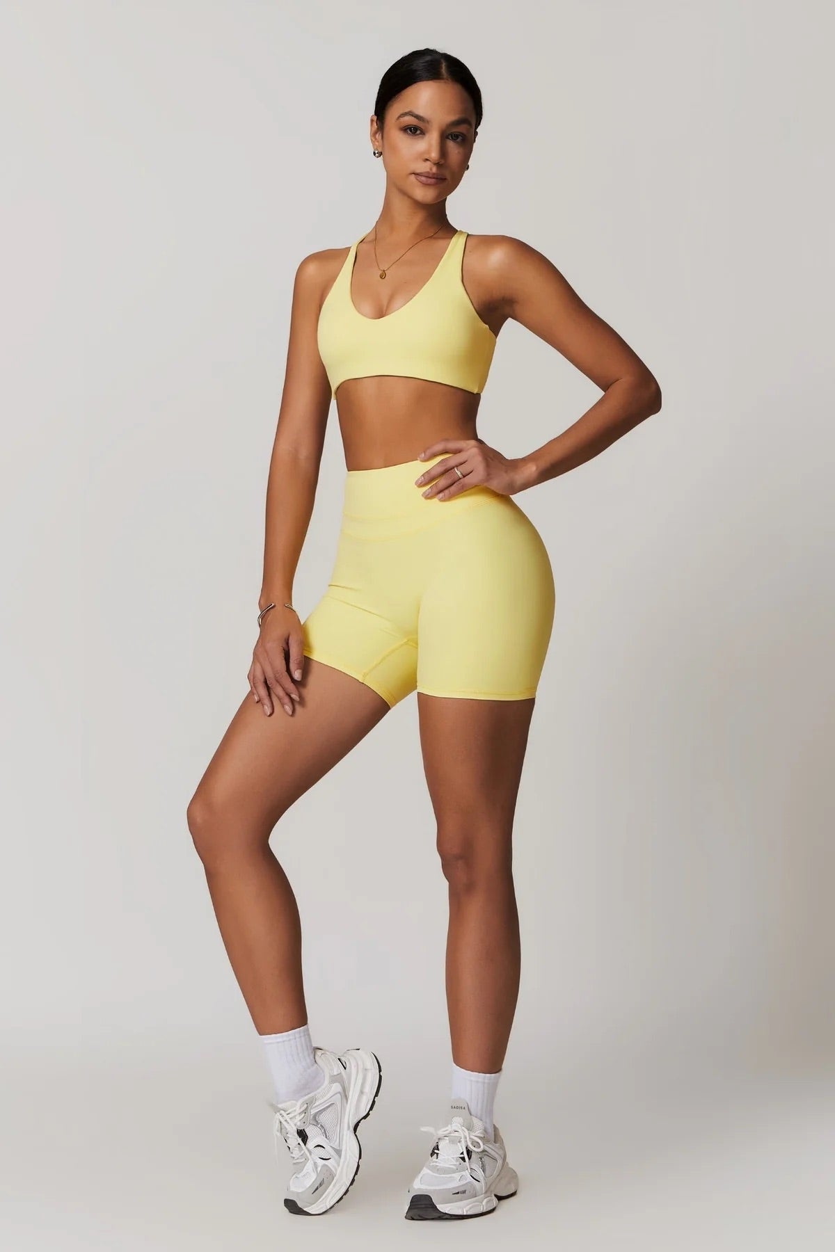 July Sports Shorts - Soft Lemon