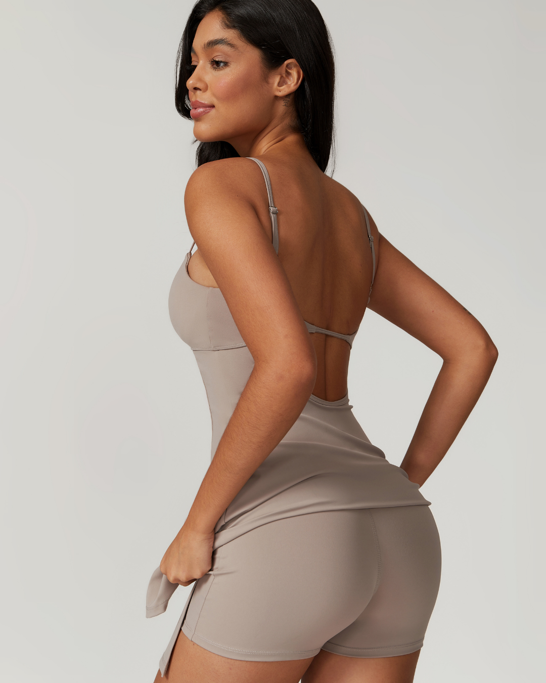 Sculpt Active Dress with Built-In Shorts – Ivory